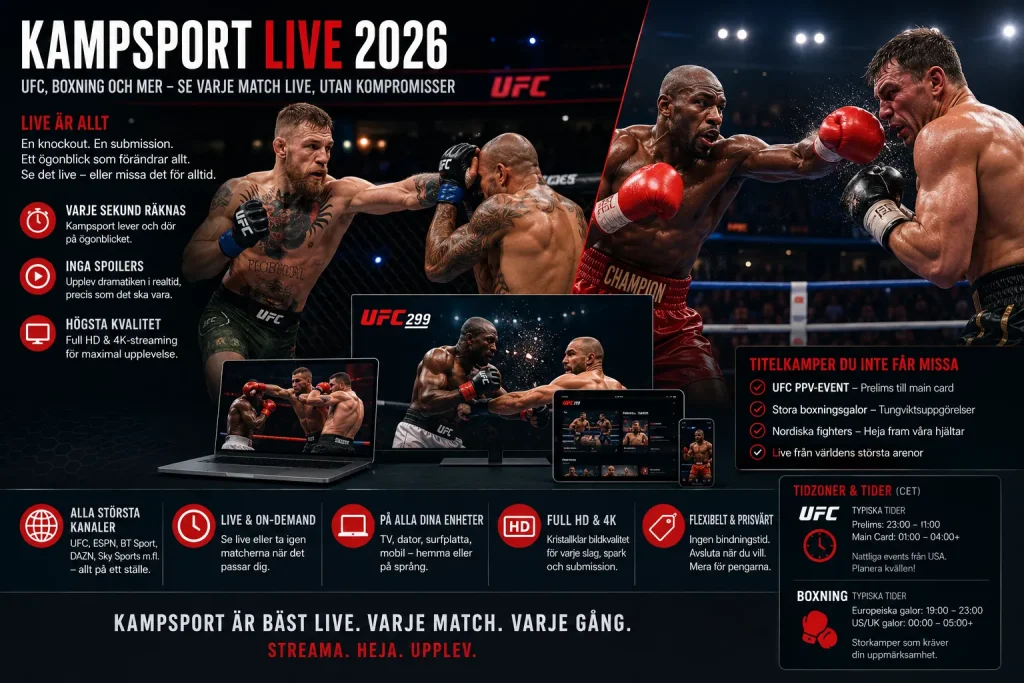 UFC & Boxning live streaming