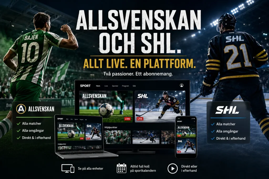 Ishockey & Fotboll Live Streaming